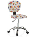 Kinderdrehstuhl KID BUBBLE mit buntem Regenbogen-Motiv und glänzendem Metallfußkreuz von hjh OFFICE