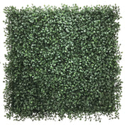 Grüne Pflanzenmatte LEAFLUXE 1 mit dichten, kleinen Blättern in quadratischer Form von hjh LIVING