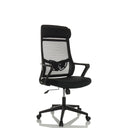 Schwarzer Homeoffice-Bürostuhl NEKEO mit Netzrückenlehne und Armlehnen von hjh OFFICE