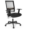 Schwarzer Homeoffice-Bürostuhl OFFICE R8 mit Netzrückenlehne und Armlehnen von hjh OFFICE