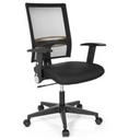 Schwarzer Homeoffice-Bürostuhl OFFICE R8 mit Netzrückenlehne und Armlehnen von hjh OFFICE