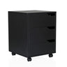 Schwarzer Rollcontainer ORGANISER I mit drei Schubladen und vier Rollen von hjh OFFICE