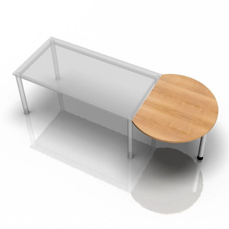 RA60 / RA80 / RA160 | Anbauplatten inkl. Stützfuß Silber - buerostuhl24