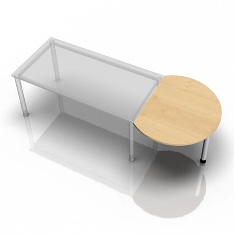 RA60 / RA80 / RA160 | Anbauplatten inkl. Stützfuß Silber - buerostuhl24