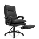 Schwarzer Homeoffice Chefsessel RELAX CL 200 aus Kunstleder mit ausziehbarer Fußstütze von MyBuero