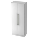 Weißer Aktenschrank SIGNA G 7200 mit zwei Türen und Chromgriffen von hjh OFFICE PRO