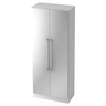 Weißer Aktenschrank SIGNA G 7200 mit silbernen Chromgriffen aus Metall von hjh OFFICE PRO