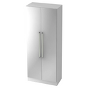 Weißer Aktenschrank SIGNA G 7200 mit silbernen Chromgriffen aus Metall von hjh OFFICE PRO