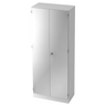 Metallschrank SIGNA K 6100 SG in Weiß-Silber mit zwei Türen und einem zentralen Griff von hjh OFFICE PRO