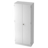 Weißer Aktenschrank SIGNA K 6100 SG mit zwei Türen und einem zentralen Schloss von hjh OFFICE PRO