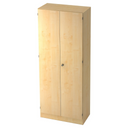 Zweitüriger Aktenschrank SIGNA K 6100 SG aus hellem Ahornholz mit einem zentralen Türgriff von hjh OFFICE PRO