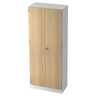 Aktenschrank SIGNA K 6100 SG in Weiß und Eiche mit zwei Türen und einem Schloss von hjh OFFICE PRO