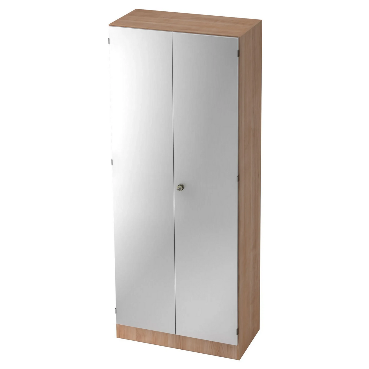 Aktenschrank SIGNA K 6200 SG in Nussbaum-Optik mit silberfarbenen Fronten von hjh OFFICE PRO