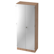 Aktenschrank SIGNA K 6200 SG in Nussbaum-Optik mit silberfarbenen Fronten von hjh OFFICE PRO