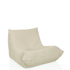 Beiger Loungesessel Sitzolo mit Cordbezug und gesteppter Struktur von hjh LIVING
