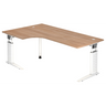 UNDA 82 W | 200x120 | Schreibtisch höhenverstellbar - buerostuhl24