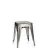 Platinfarbener Bistrohocker VANTAGGIO aus Metall mit quadratischer Sitzfläche von hjh OFFICE