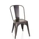 Bistrostuhl VANTAGGIO COMFORT in Schwarz-Gold-Optik mit Metallgestell und geschwungener Rückenlehne von hjh OFFICE