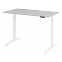 Elektrisch höhenverstellbarer Schreibtisch XBHM 14 WW in Grau mit weißem Gestell und digitalem Display von hjh OFFICE PRO