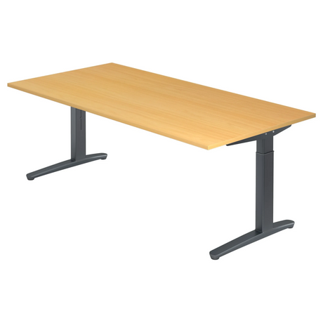 XTRA XB 2E GG | 200x100 | Schreibtisch höhenverstellbar - buerostuhl24